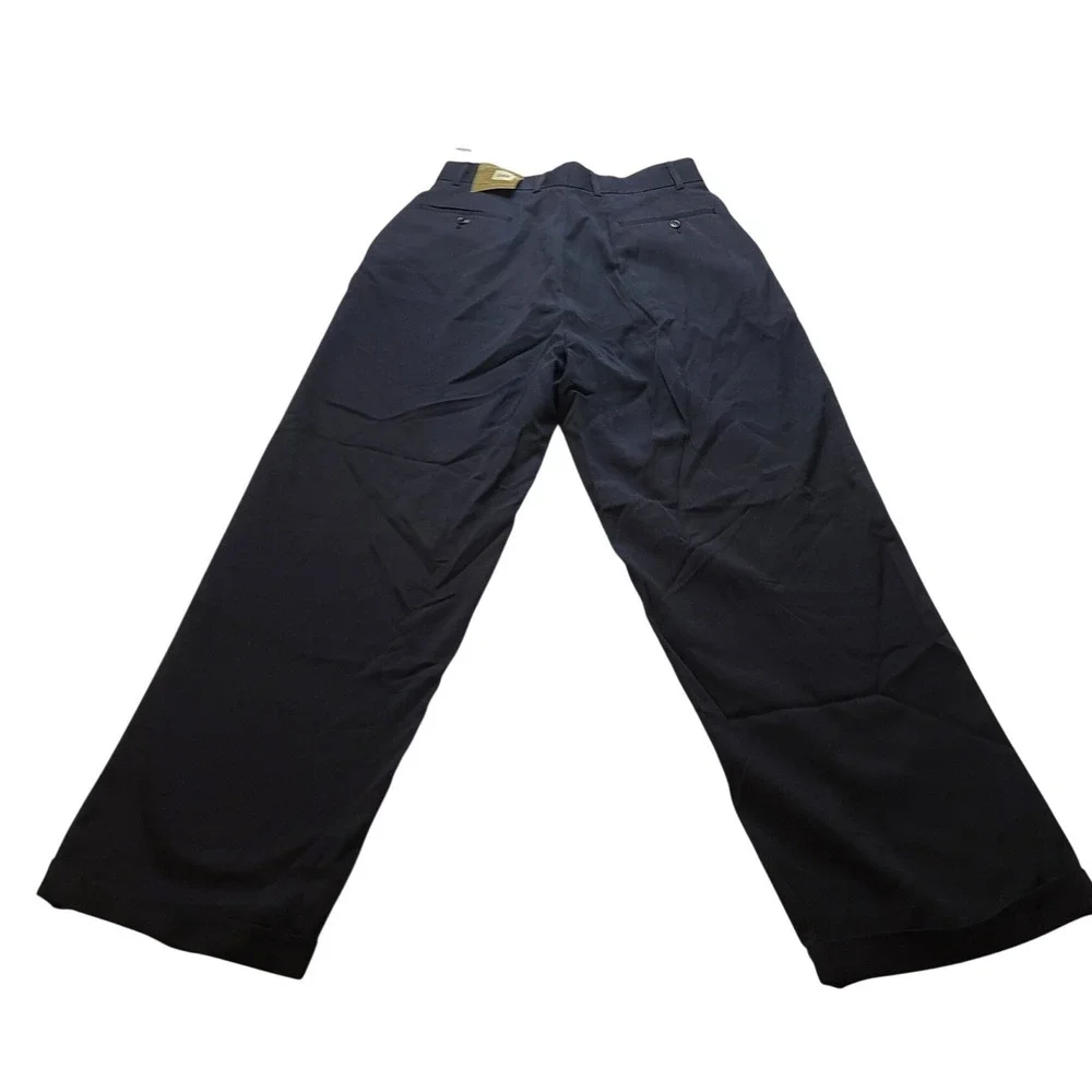 Pacelli Uomo Moda‎ Men's 32x30 Navy Blue Pleated Dress Pants Wide Leg Cuffed NWT